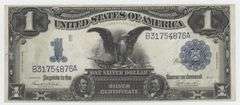 Crisp 1899 Series Large Size Black Eagle Silver Certificate. Tape
