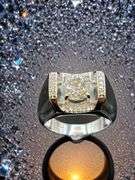 Men's 3.75 Ct White VVs1 H-I Fire Moissanite Ring