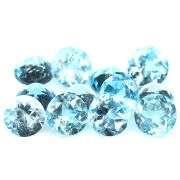 Matched! 12 piece 12.31ct full fire sky blue Topaz set