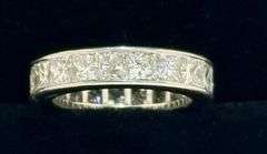 Platinum .950 Princess Cut Diamond Wedding Band