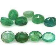 Bright emerald green 6.95ct 10pc emerald set