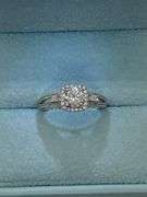 14K White Gold Round Brilliant Cut Diamond Engagement Ring
