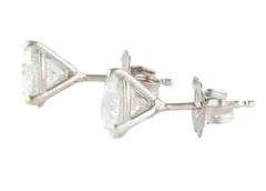 1.47ctw Round Diamond Solitaire Stud Earrings in 14K