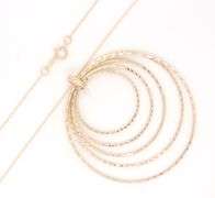 10kt Yellow gold multi circle pendant on chain