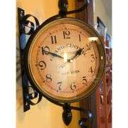 Double-Sided Retro Wall Clock