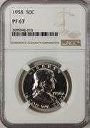 1958 Franklin Half Dollar PF 67, NGC