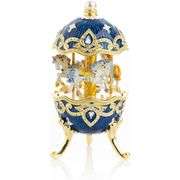 Keren Kopal Austrian Crystals Carousel Horse Music Box