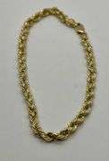 14K Yellow Gold Twisted Rope Bracelet