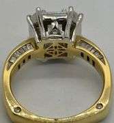 14K Two-Tone Gold Princess Cut Diamond Ring
