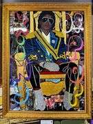 Spectacular one-of-a-kind mixed media on canvas by Chad Fandel