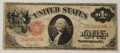 1917 $1 Red Seal Legal Tender Note, Circulated