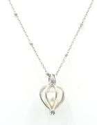 925 Sterling silver pearl pendant on chain