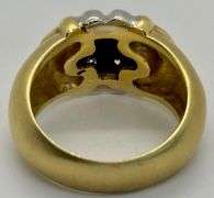 14K Two-Tone Gold Round Brilliant Cut Diamond Ring