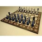 Medieval Crusades Warrior Chess Set Hand-Painted