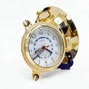 Solid Brass Porthole Tide & Time Clock