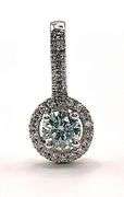 Dazzling 1.45 Ct VVs1 Ice Blue Lab Simulated Diamond Pendant