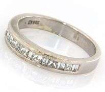 0.65ctw Baguette and Princess Diamond Band Ring in 14K