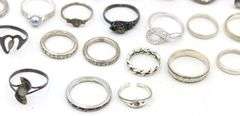 Group lot of Vintage 925 sterling silver rings