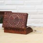 Handcarved Tree of Life Treasure Box