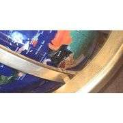 21-Inch Blue Lapis Gemstone World Globe with Gold Tripod