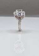 14 Kt White Gold Plate 5.06 Ctw VVs1 F-G Lab Simulated Diamond Ring