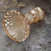 Set of 2 Golden Crystal Candle Holders