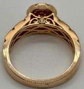 14K Rose Gold Round Brilliant Cut Diamond Ring
