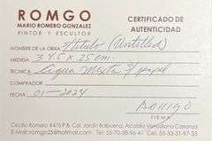 Rare All Original Mixed-Media On Paper by Romgo