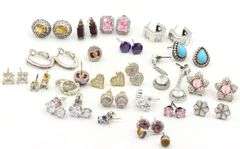 Group lot of Vintage 925 sterling silver earrings