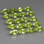 Fantastic 8.59ct 6x4mm pear cut Peridot set