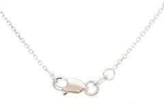 14kt White gold 0.33ctw diamond K pendant on chain