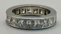 Platinum .950 Princess Cut Diamond Wedding Band