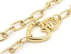Maxi gold plated chain with heart lock