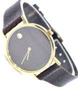 Vintage Movado museum Zenith quartz brown dial watch