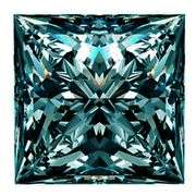 5.75 Ct Paraiba Green Princess Cut Fire Lab Simulated Diamond