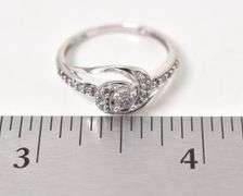 Shining 10K White Gold Diamond Ring