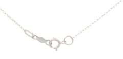 14kt White gold 0.47ct diamond teardrop pendant on chain necklace