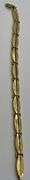14K Yellow+White Gold Texured Diamond Cut Bracelet
