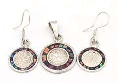 Set of Vintage 925 sterling silver pendant and dangle earrings