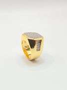 Men's 14 Kt Gold Plate 6.25 Cttw Lab Simulated Diamond Ring