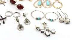 Group Lot of Vintage 925 sterling silver earrings