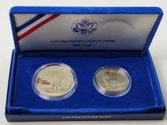 1986-S Set Statue of Liberty, 2 Coins PR