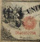 1917 $1 Red Seal Legal Tender Note, Circulated