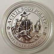 United States Mint MAYFLOWER 400TH ANNIVERSARY SILVER REVERSE PROOF MEDAL OGP