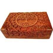 Handcarved Tree of Life Treasure Box