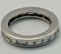Platinum Baguette Cut Diamond Wedding Band