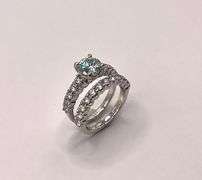Stunning 2 Band Stackable 3.75 Ct Lab Simulated Diamond Ring Set