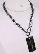 Artisan Holy Spirit & Heart Gemstone Necklace