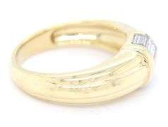 18kt Yellow gold 0.55ctw baguette bar set band