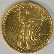 Scarce Gem BU 1986 $10 American Gold Eagle. First-year issue